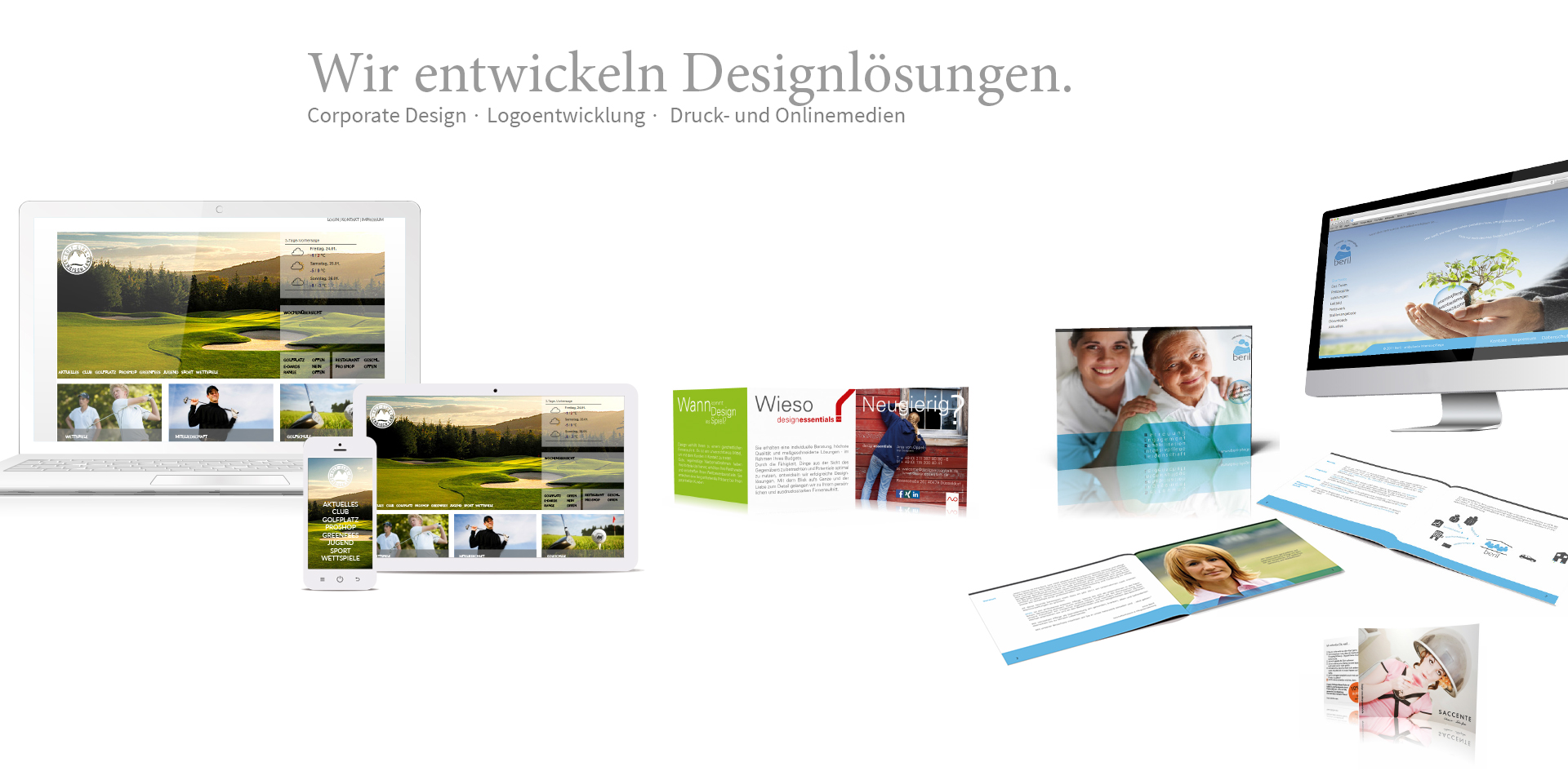 Designlösungen Grafikdesign Webdesign CorporateDesign Werbung Broschüre Druck